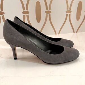 Vaneli Gray Suede Heels Classic Pumps